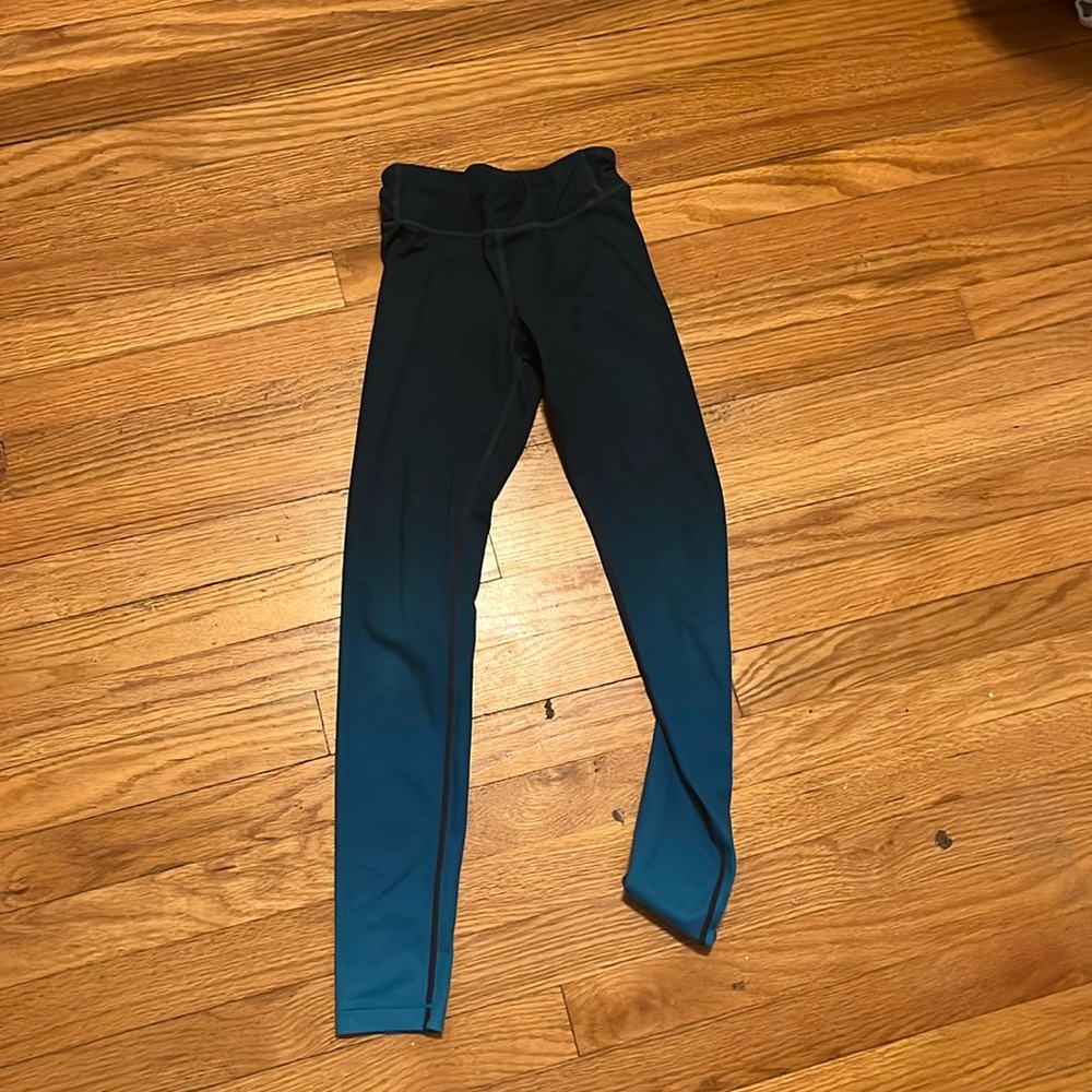 athleta girl blue ombré leggings